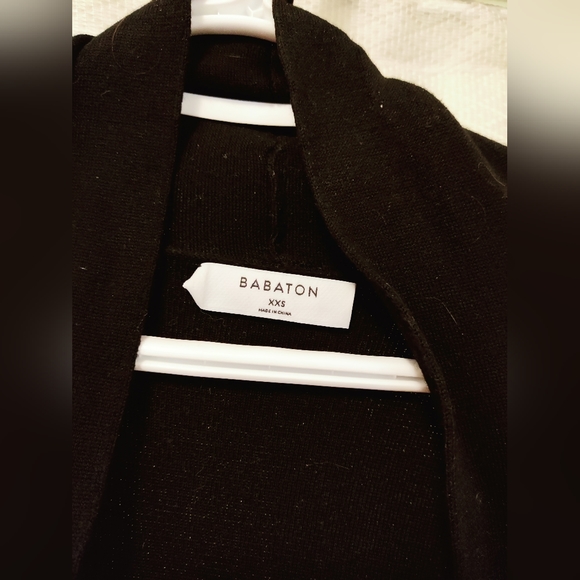 Baton Merino wool cardigan Black - Picture 2 of 5